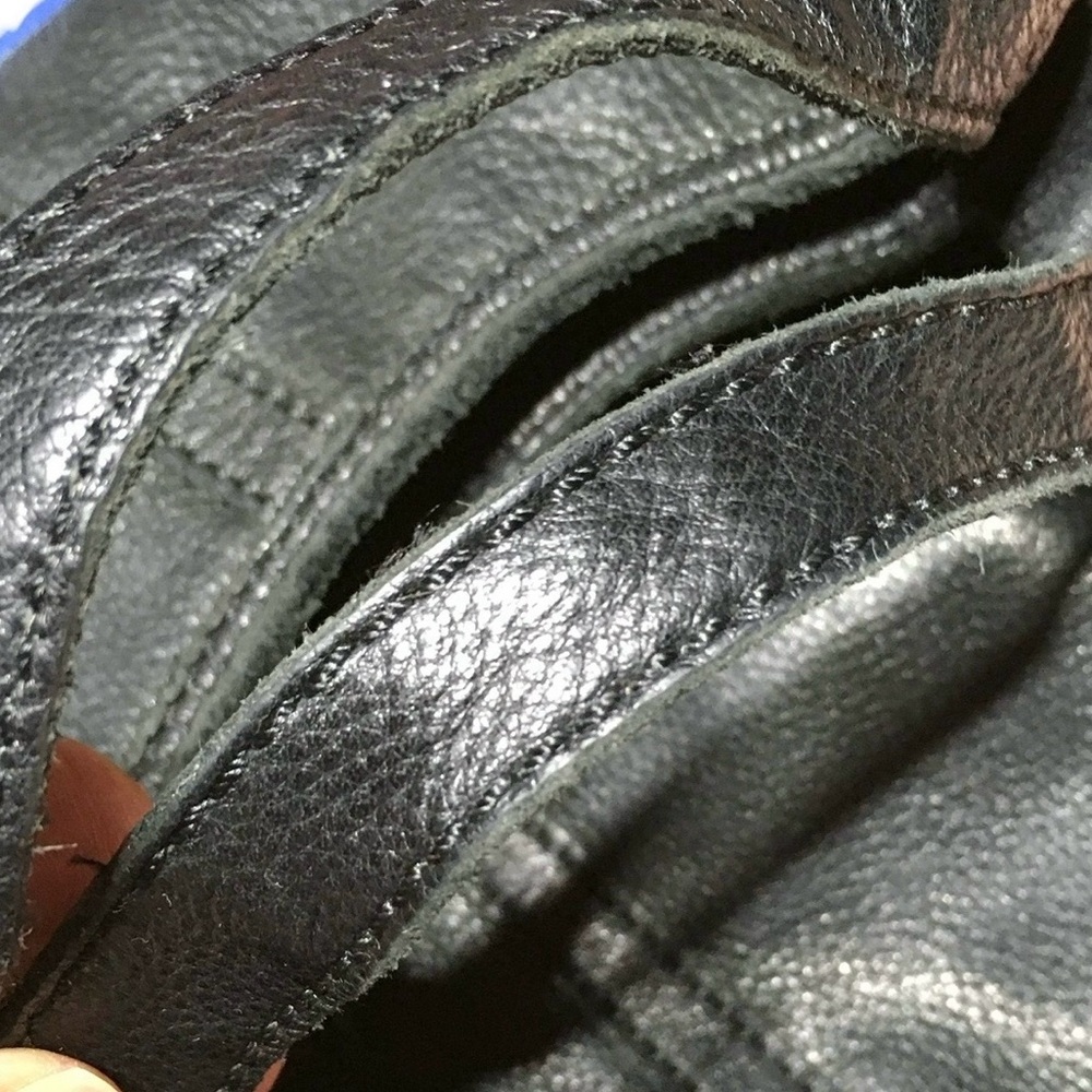 FOSSIL Fold Over Erin Leather Tote Shoulder Handbag 2 Way Carry - Picture 11 of 14